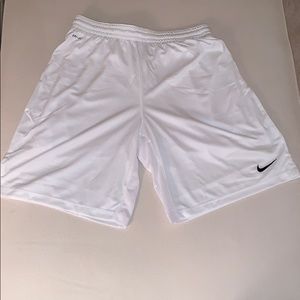 Boys Nike white shorts
